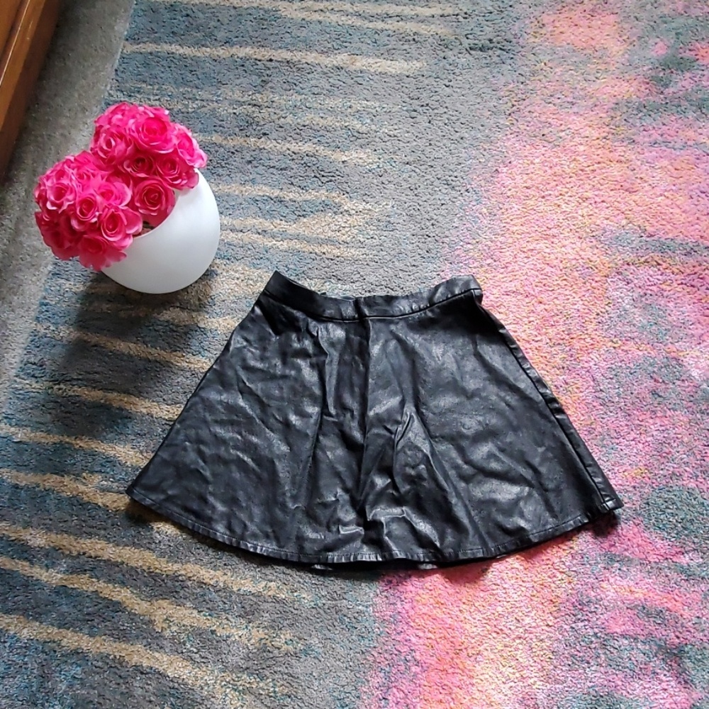 Faux leather skirt
